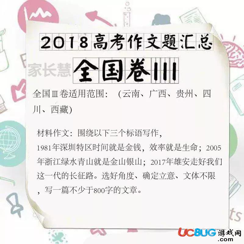 2018年高考作文題全國卷最全匯總大全