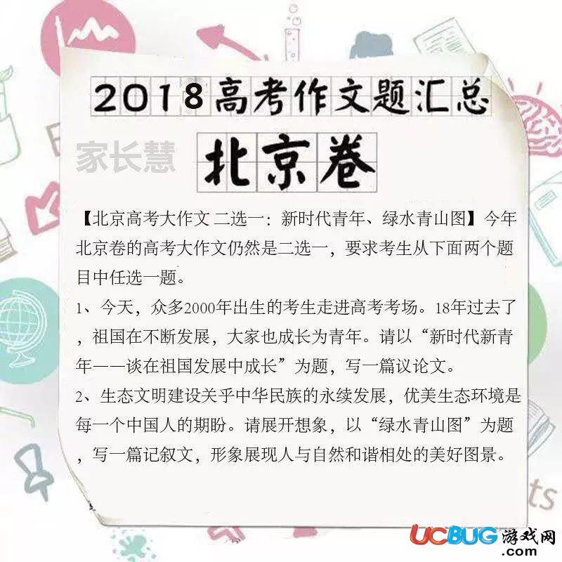 2018年高考作文題全國卷最全匯總大全