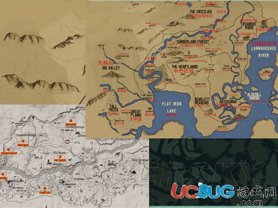 《荒野大鏢客救贖2》大地圖地理位置分析說明