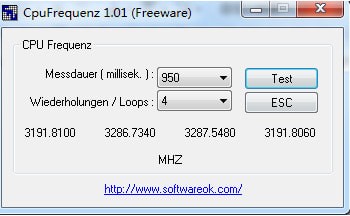 cpu運(yùn)行頻率檢測(cè)工具(CpuFrequenz)
