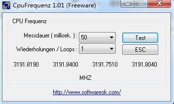 cpu運(yùn)行頻率檢測(cè)工具(CpuFrequenz)