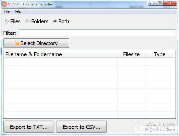 Filename Lister(文件列表導(dǎo)出軟件)