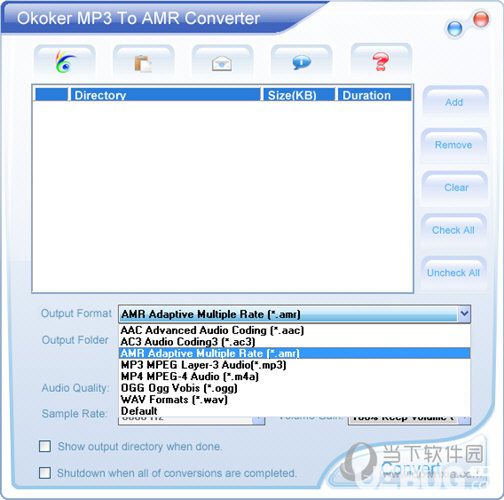 Okoker MP3 to AMR Converter