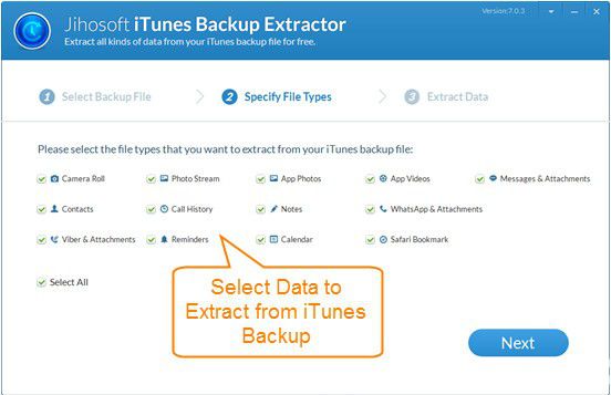 Jihosoft iTunes Backup Extractor(iTunes備份提取器)