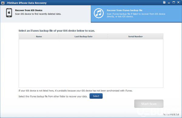 7thShare iPhone Data Recovery(蘋果數(shù)據(jù)恢復(fù)軟件)