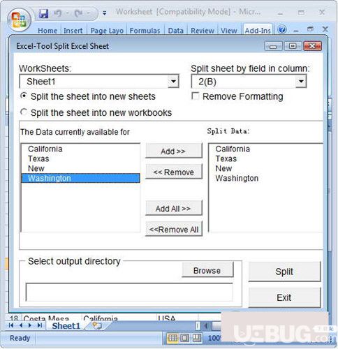 Excel-Tool Split Excel Sheet