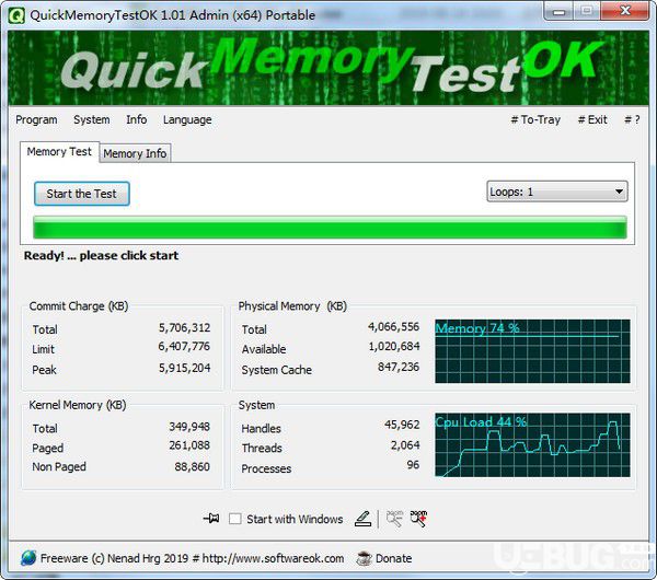 QuickMemoryTestOK(內(nèi)存測(cè)試工具)