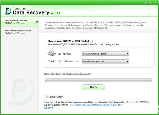 Tenorshare Data Recovery WinPE