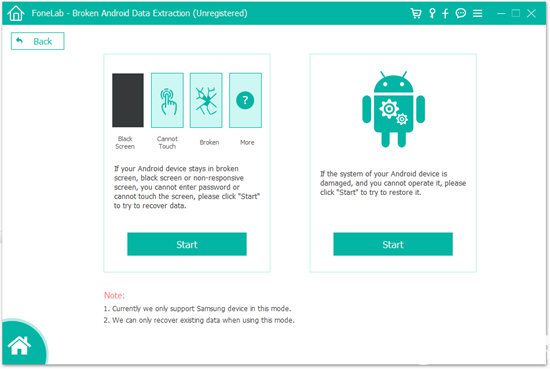 Broken Android Data Extraction