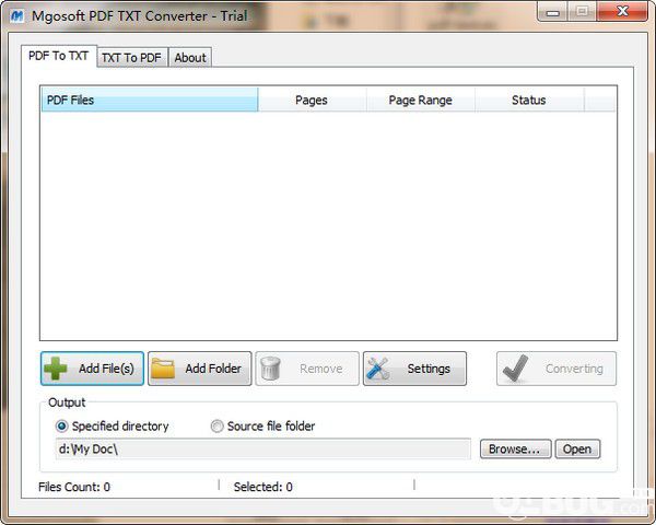 Mgosoft PDF Text Converter(PDF轉(zhuǎn)TXT文件工具)