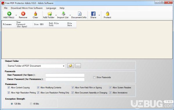 Free PDF Protector 4dots(PDF加密軟件)