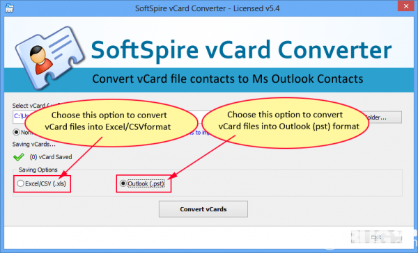 SoftSpire vCard Converter(vCard格式轉(zhuǎn)換器)v3.7免費版【5】