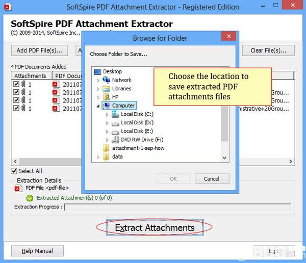 SoftSpire pdf Attachment Extractor  v1.3免費(fèi)版【4】