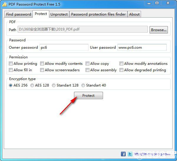 PDF Password Protect Free(PDF文件加密軟件)v1.5免費(fèi)版【6】