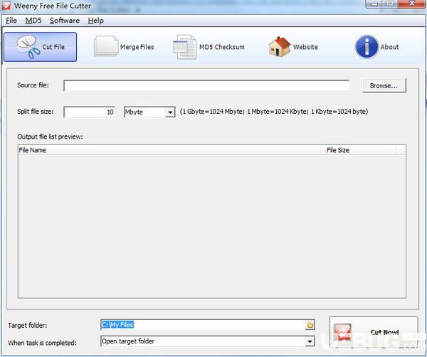 Weeny Free File Cutter(文件切割工具)