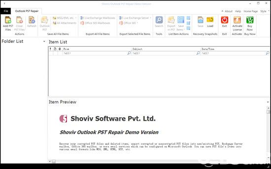 Shoviv Outlook PST Repair