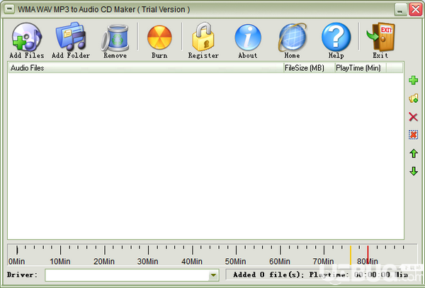 WMA WAV MP3 to Audio CD Maker(音頻CD制作軟件)