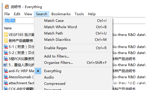 Everything軟件只能搜索一部分文件怎么解決