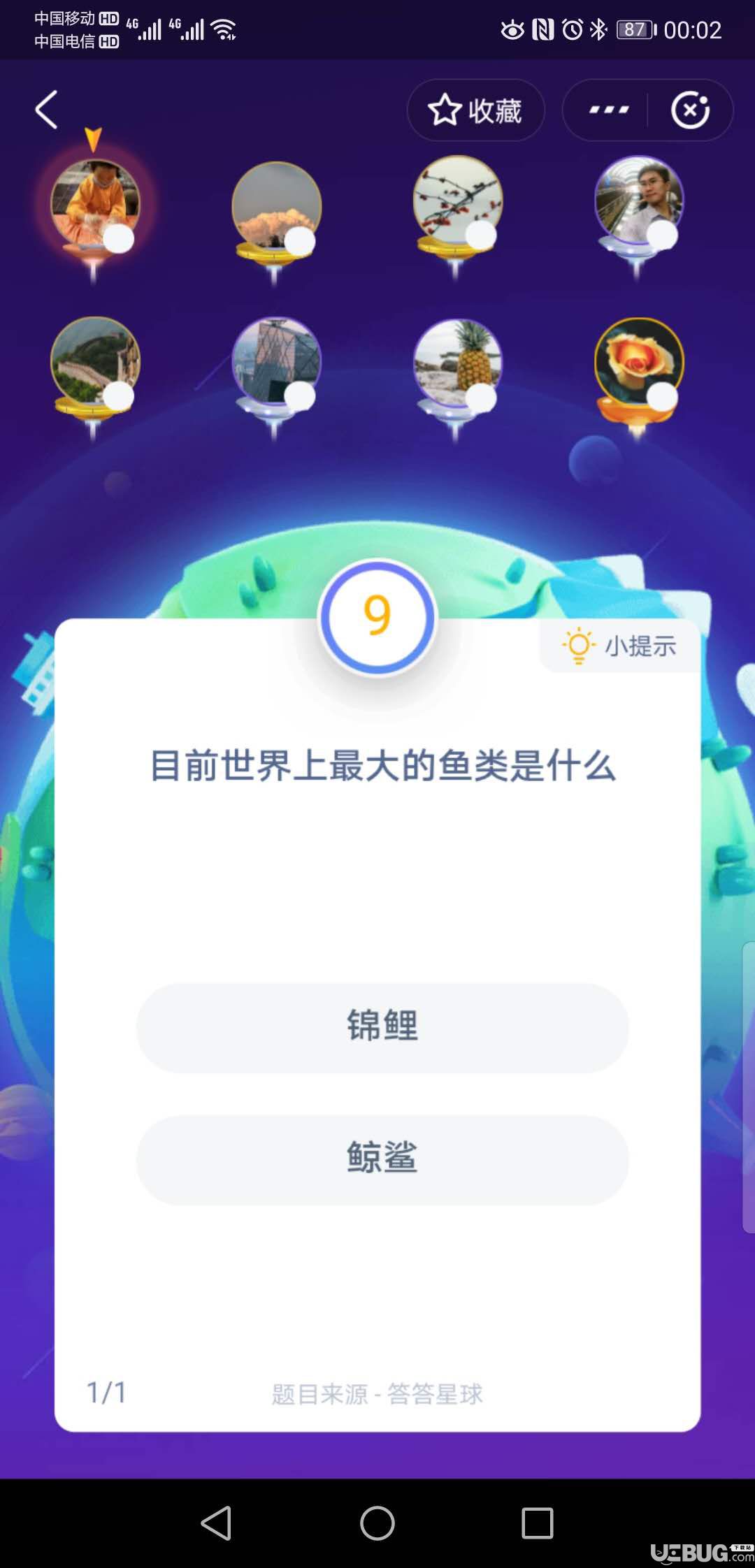 支付寶螞蟻莊園小課堂目前世界上最大的魚類是什么