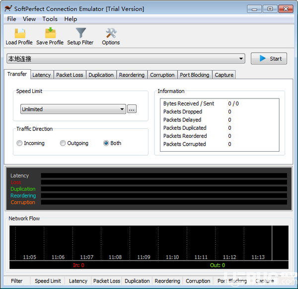 SoftPerfect Connection Emulator(網(wǎng)絡(luò)測試工具)