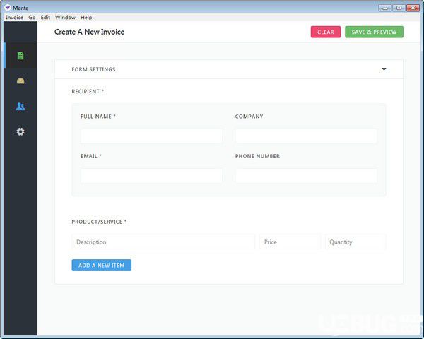 Manta(發(fā)票模板制作軟件)v1.1.4免費版
