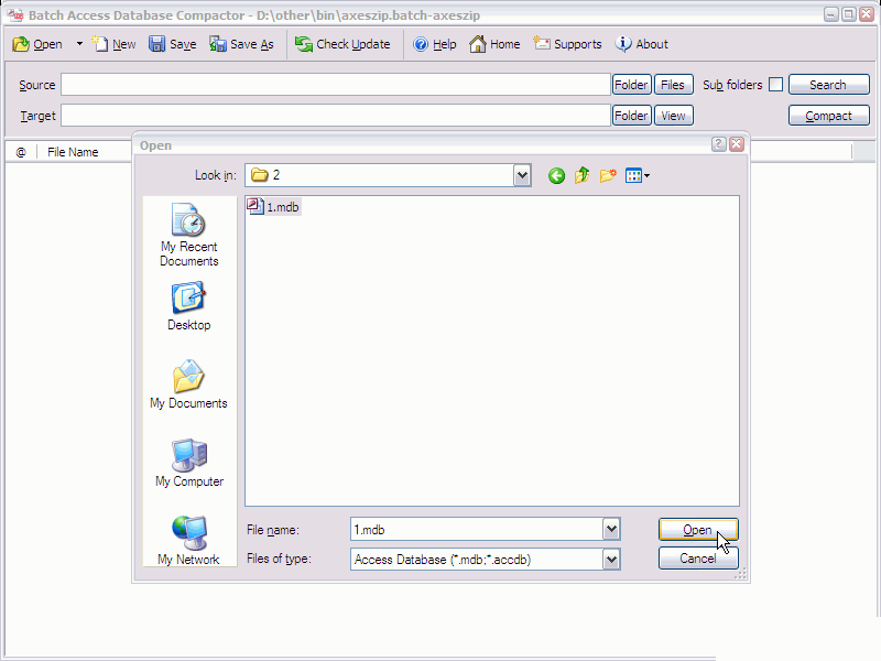 Batch Access Database Compactor