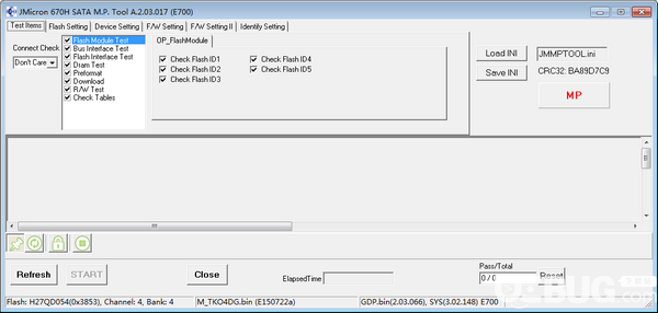 JMF670h主控開卡工具(JMicron 670H SATA MP Tool)