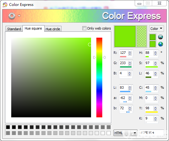 Color Express(顏色代碼選取器)v1.0.0.1700免費版