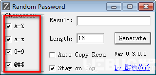 Random Password(隨機(jī)密碼生成工具)v0.3.0.0綠色版【2】