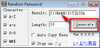 Random Password(隨機(jī)密碼生成工具)v0.3.0.0綠色版【3】