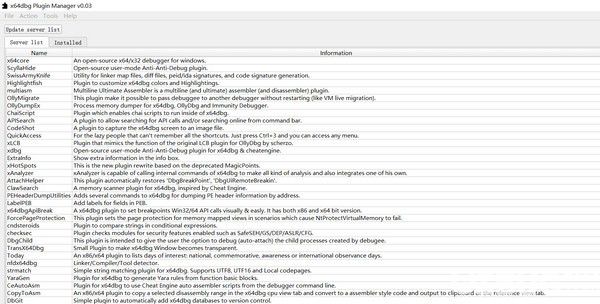 x64dbg Plugin Manager(x64dbg插件管理器)