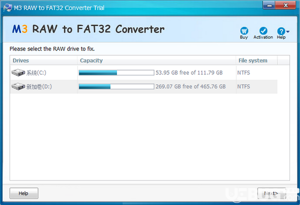 M3 RAW To FAT32 Converter(硬盤(pán)驅(qū)動(dòng)器修復(fù)工具)