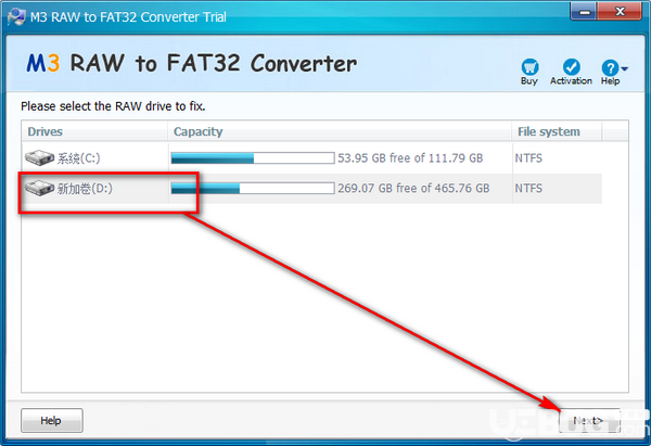 M3 RAW To FAT32 Converter(硬盤(pán)驅(qū)動(dòng)器修復(fù)工具)v3.6免費(fèi)版【3】