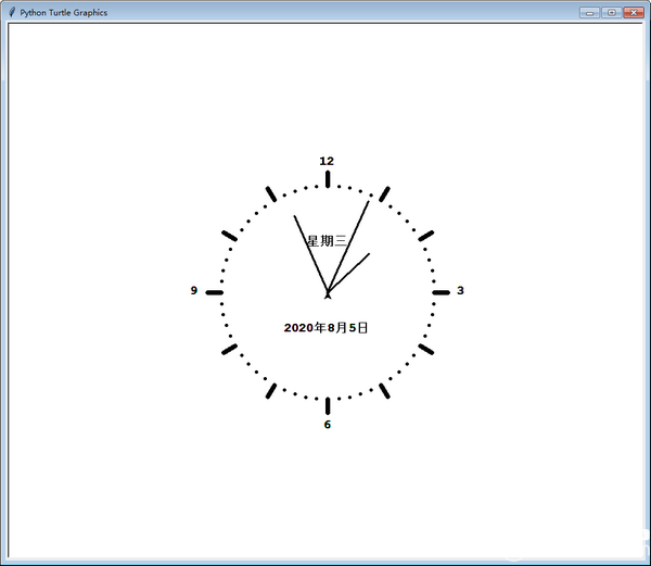 Python Turtle Graphics(簡易時鐘)