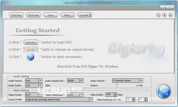 WinX Free DVD to DivX Ripper v3.1.17.0免費(fèi)版