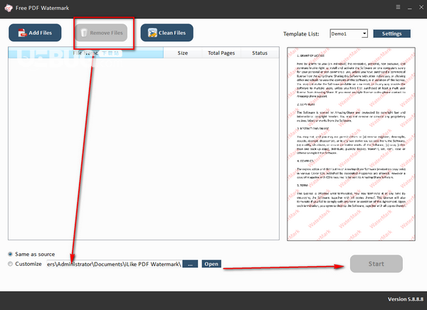 Free PDF Watermark(PDF加水印工具)v5.8.8.8免費(fèi)版【4】
