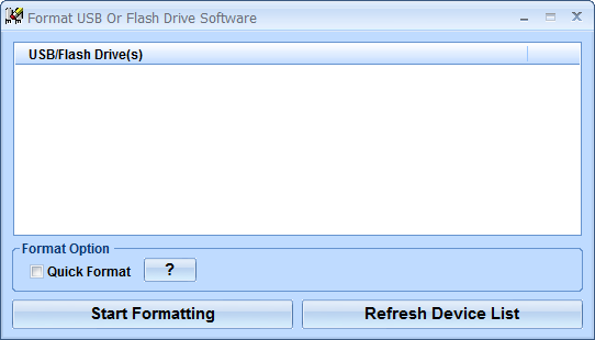 Format USB Or Flash Drive Software