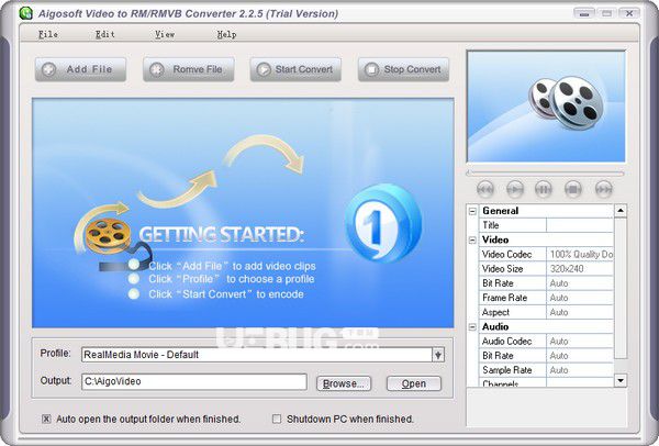 Aigo Video to RM RMVB Converter v2.2.5免費(fèi)版