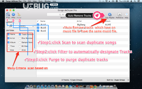 Songs deDuper Pro Mac版