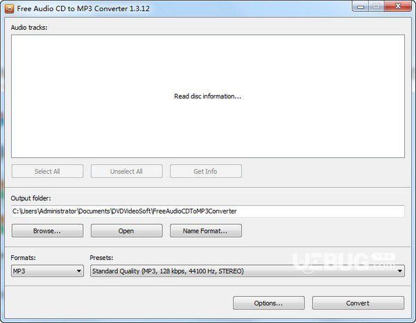 Free Audio CD to MP3 Converter v1.3.12.1228免費版