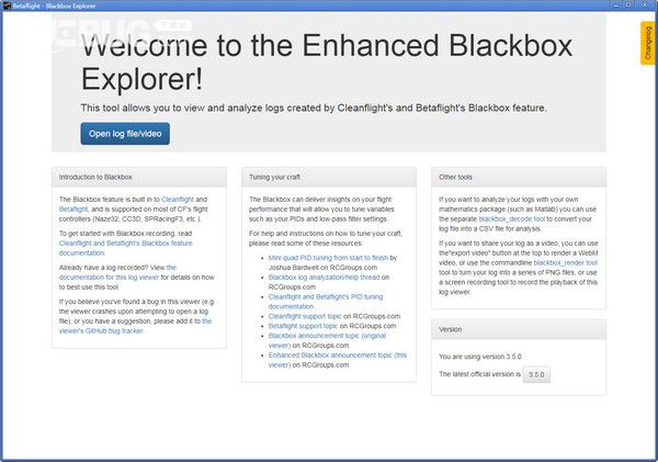 Betaflight Blackbox Explorer(黑匣子軟件)