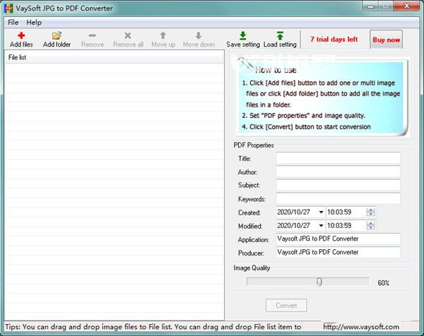 VaySoft JPG to PDF Converter(JPG轉(zhuǎn)PDF工具)