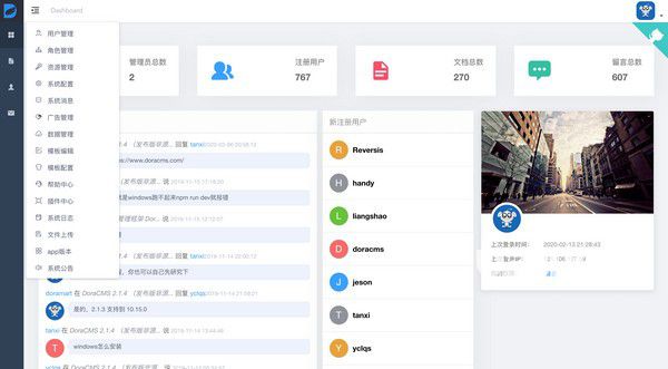 DoraCMS(內(nèi)容管理系統(tǒng))v2.1.7免費(fèi)版