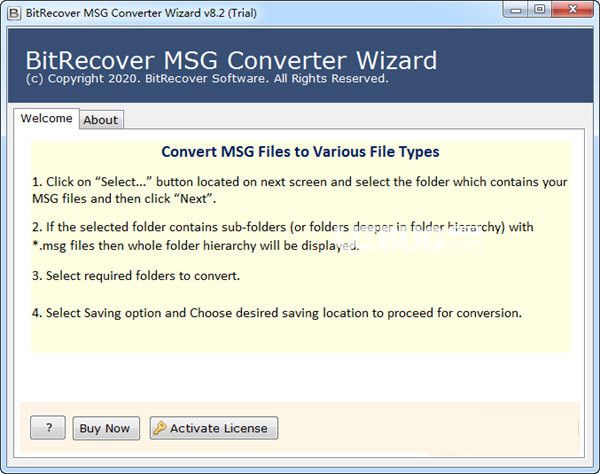 BitRecover MSG Converter Wizard