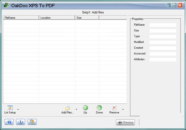 OakDoc XPS to PDF Converter