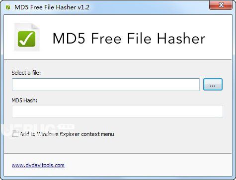 MD5 Free File Hasher(文件MD5值查看工具)v1.0免費(fèi)版