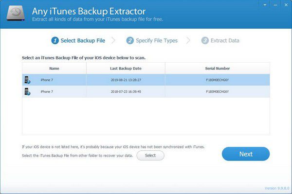 Any iTunes Backup Extractor