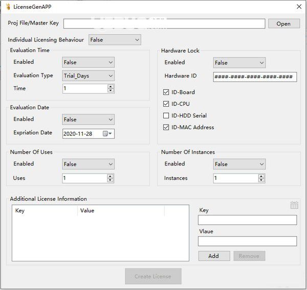 LicenseGenAPP(軟件許可生成器)