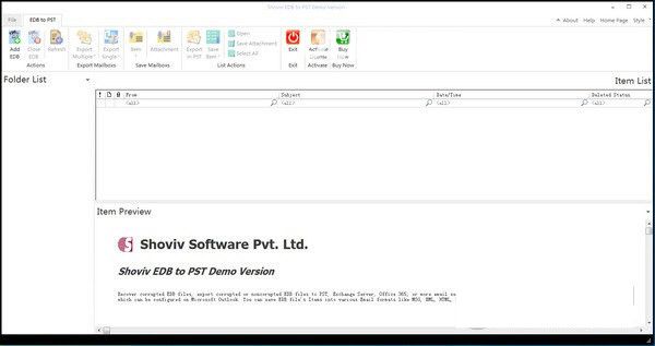 Shoviv Convert EDB to PST