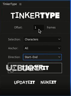 TinkerType(文字標題拆分動畫制作AE腳本)